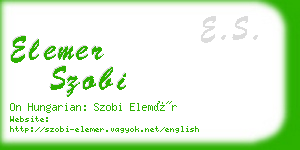 elemer szobi business card